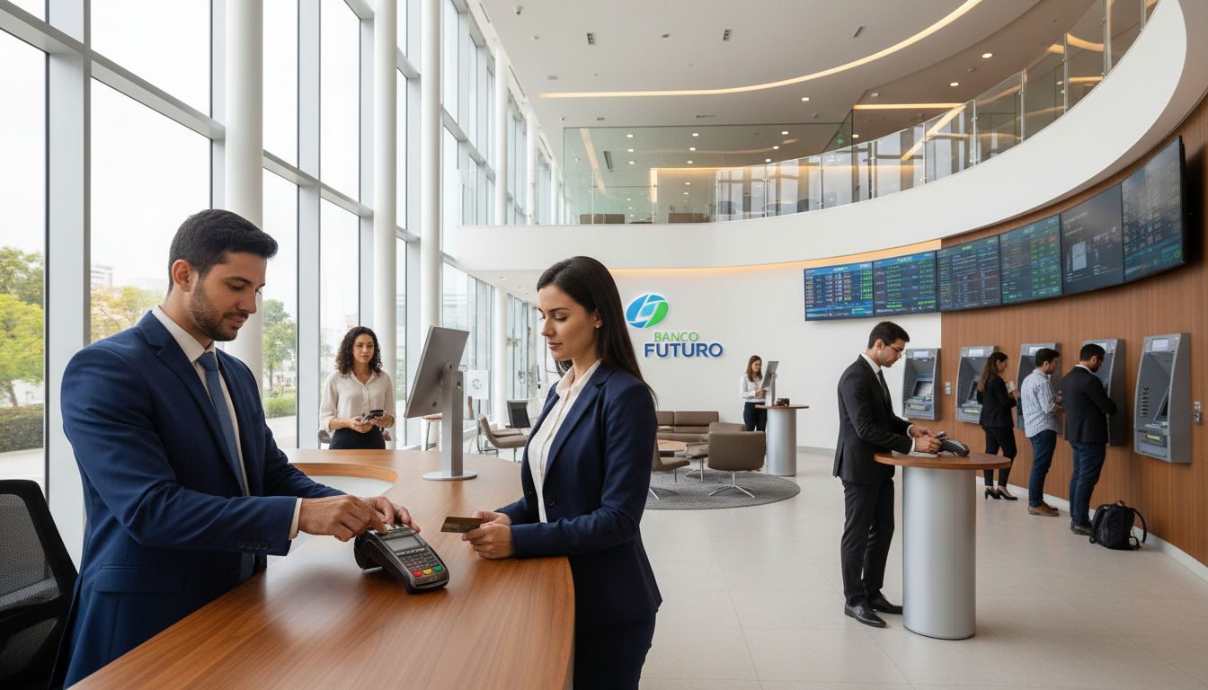 bancos e maquina de cartao